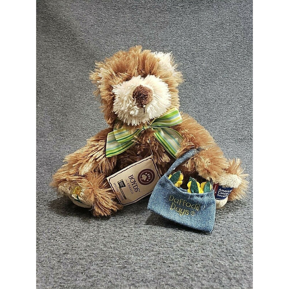 Boyds Daffodil Days Bear American Cancer Society Teddy Bear 7" Plush With Tags
